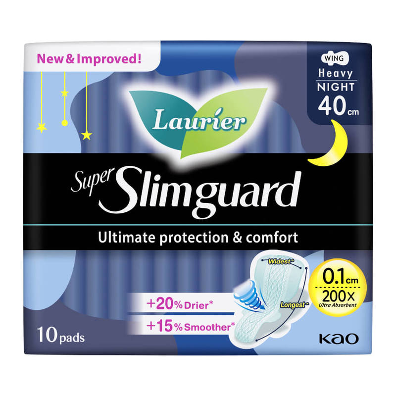 LAURIER SUPER SLIMGUARD 40CM 10S, Sanitary Napkins, Sanitary Care, Toiletries