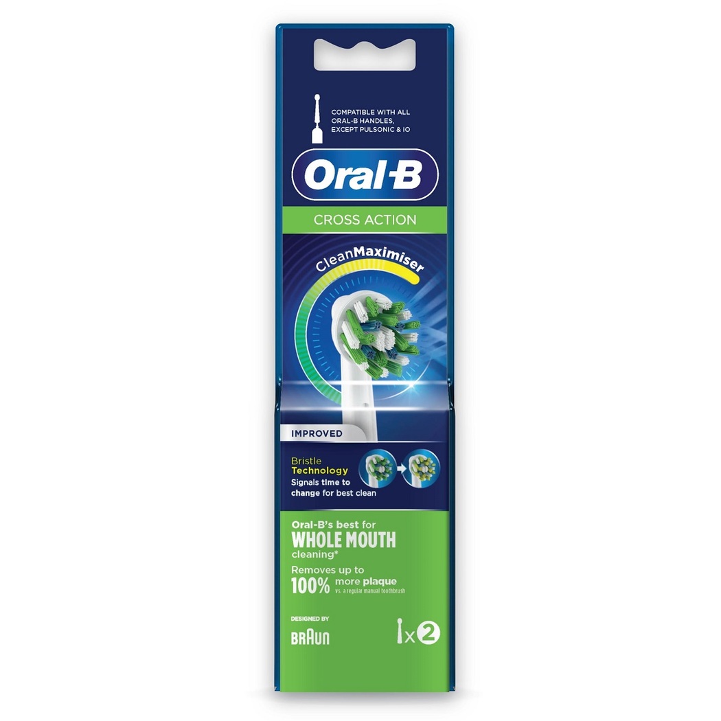 Oral-B Brush Head (CrossAction) 2pcs | Eletrical Toothbrush | Oral Care | Personal Care | Mannings Online