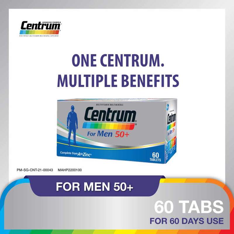 Centrum For Men 50+ Multivitamin, 60 tablets