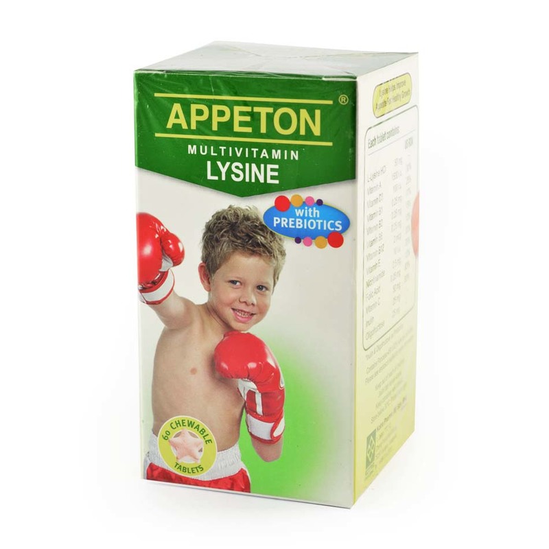 Appeton Multivitamin Lysine With Prebiotic, 60 tablets