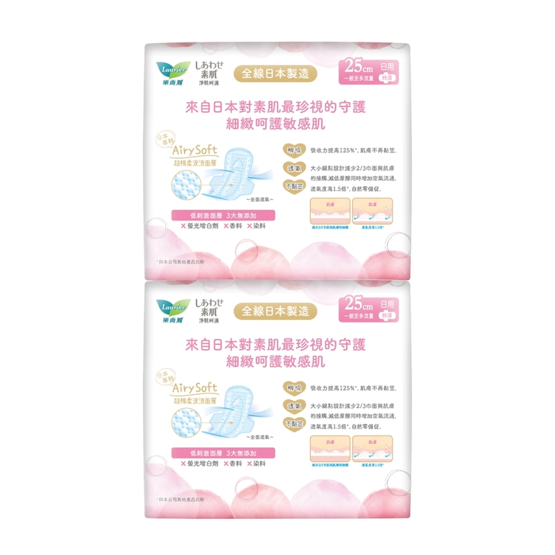 Laurier Airy Soft US Day 25cm 17pcs x 2 Packs