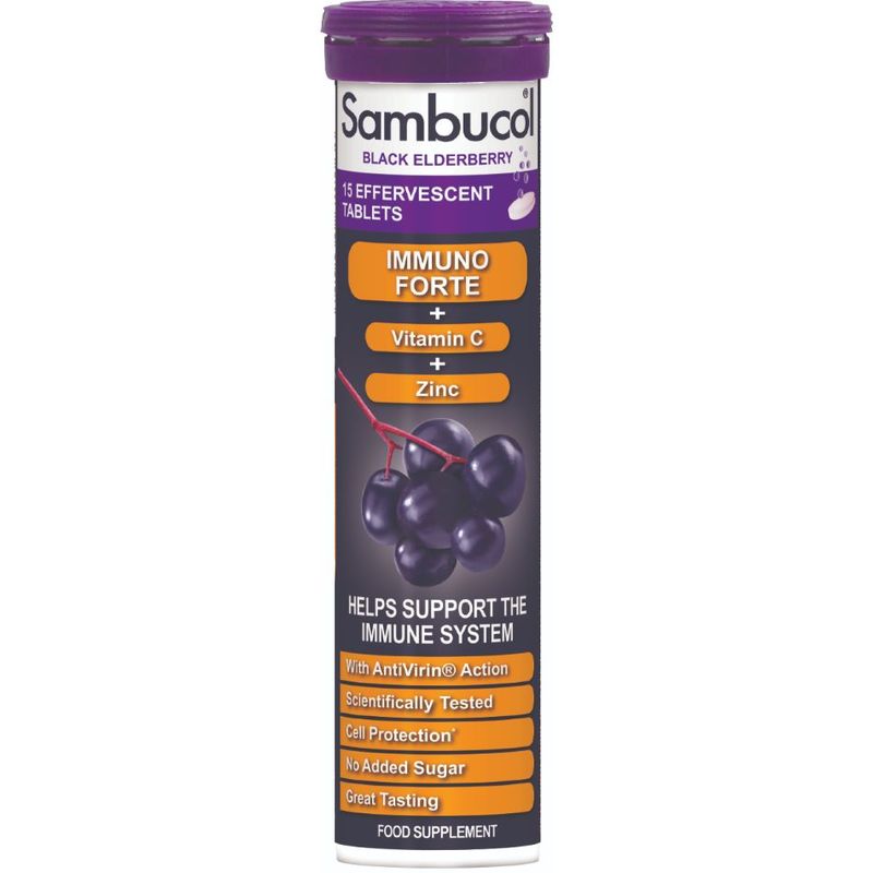 Sambucol Immuno Forte Effervescent (UK Version), 15 tabs.