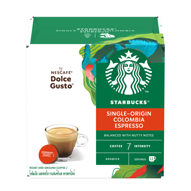 Starbucks Single Origin Coffee Colombia Espresso by NESCAFe DOLCE GUSTO 12 Coffee Capsules