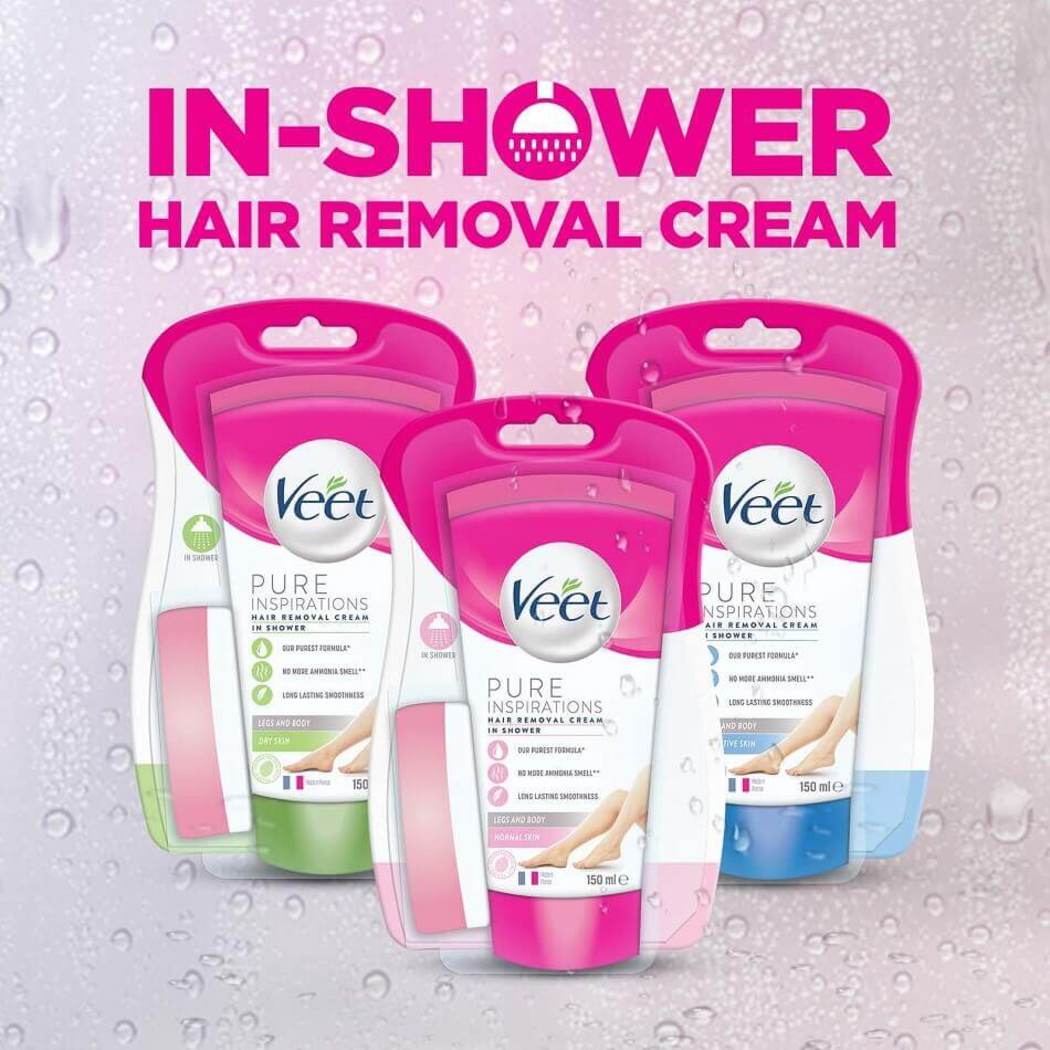 Veet In Shower Hair Removal Cream Normal Skin, 150g | Guardian Singapore