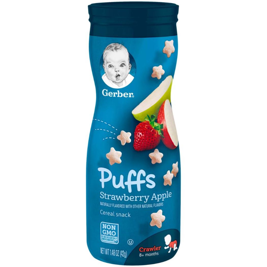 Gerber Graduates Puffs Strawberry Apple, 42g | Gerber | Guardian Singapore