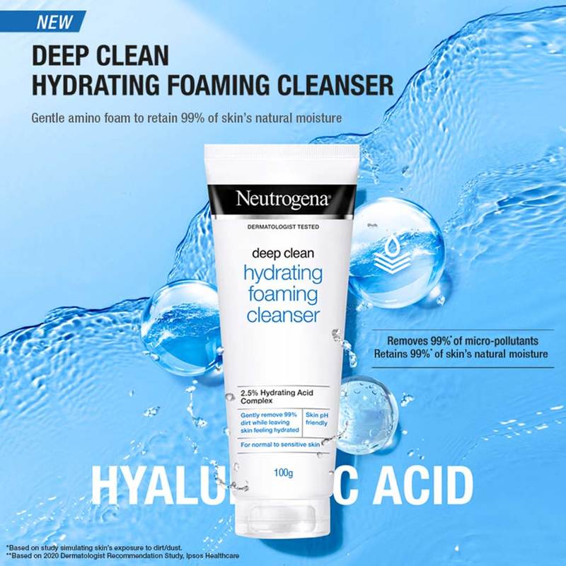 Neutrogena Deep Clean Hydrating Foaming Cleanser ,100g
