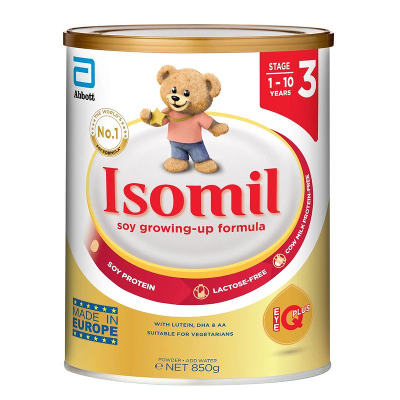 Isomil EyeQ Plus  Soy Growing-Up Formula Stage 3 (1-10Y), 850g