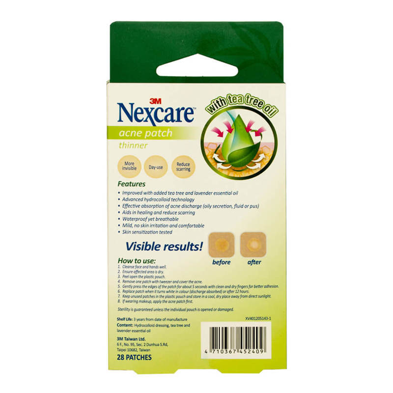 Nexcare Tea Tree Acne Patch Thinners 28s