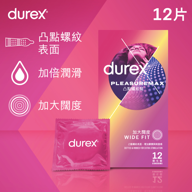 Durex杜蕾斯凸點螺紋裝衛生套 12片