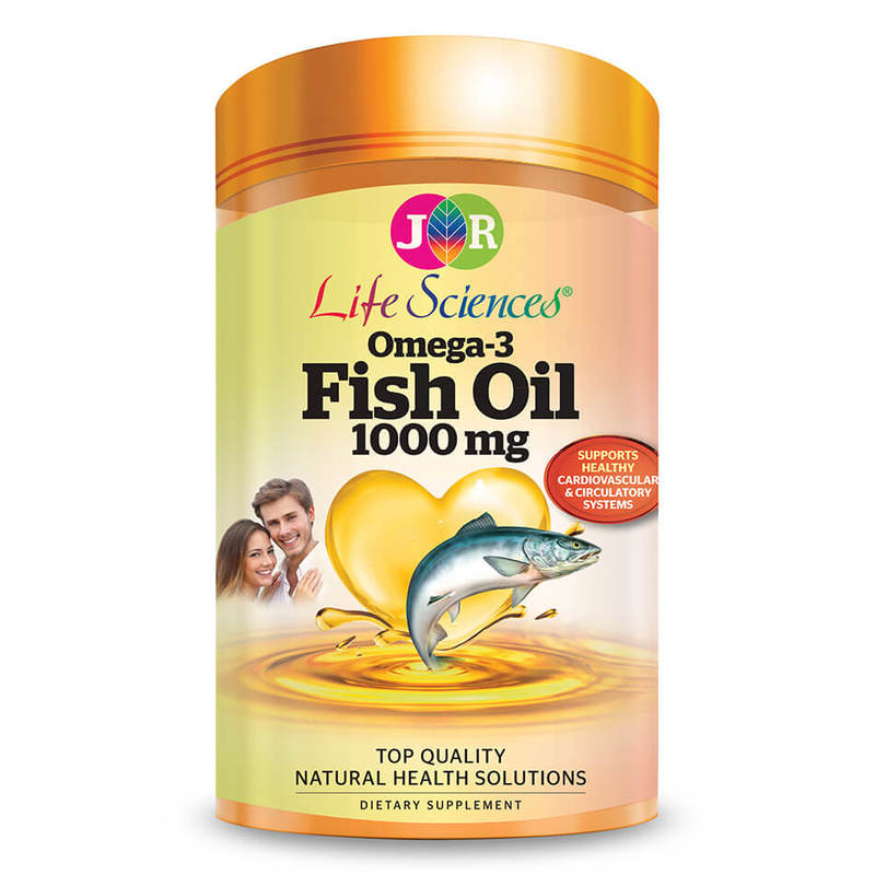 Jr Life Sciences Omega 3 fish Oil 1000mg, 365 softgels | Jr Life