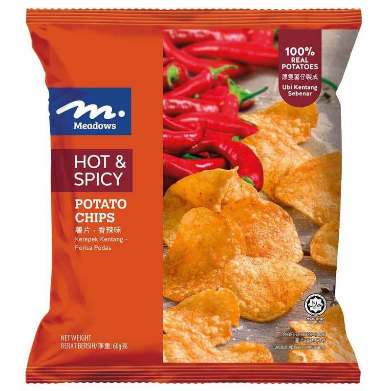Meadows Potato Chip Hot & Spicy 60g