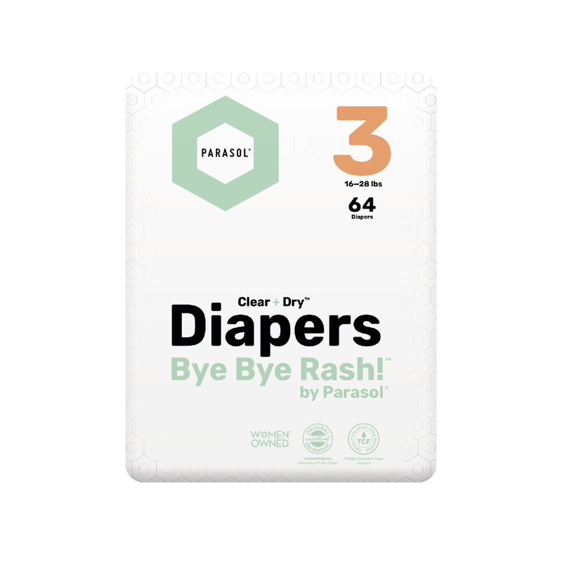 Parasol Clear+Dry Natural Diapers (Size 3/M) 64pcs