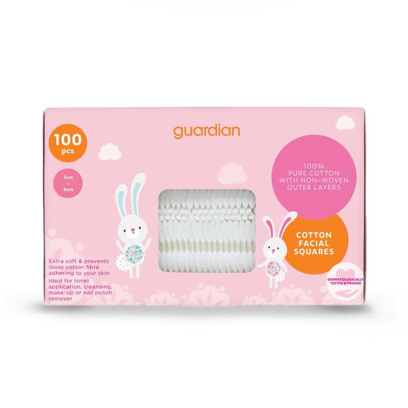 Guardian Cotton Facial Squares Box 100pcs