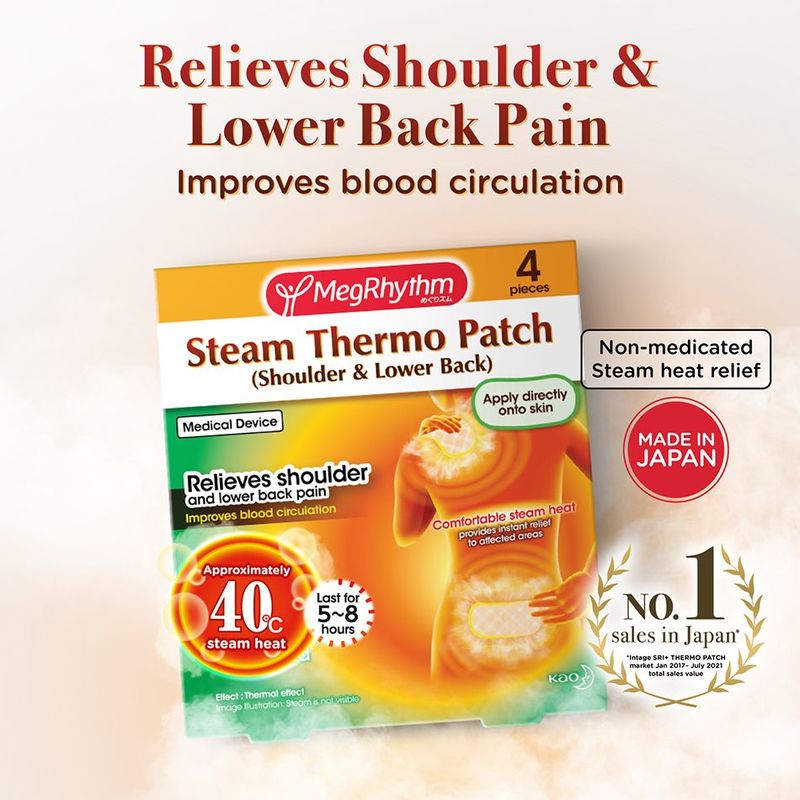 MegRhythm Steam Thermo Patch 
Shoulder & Lower Back 4p