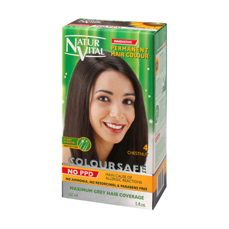 Natur Vital ColourSafe Permanent Hair Dye Chestnut | Natur Vital ...