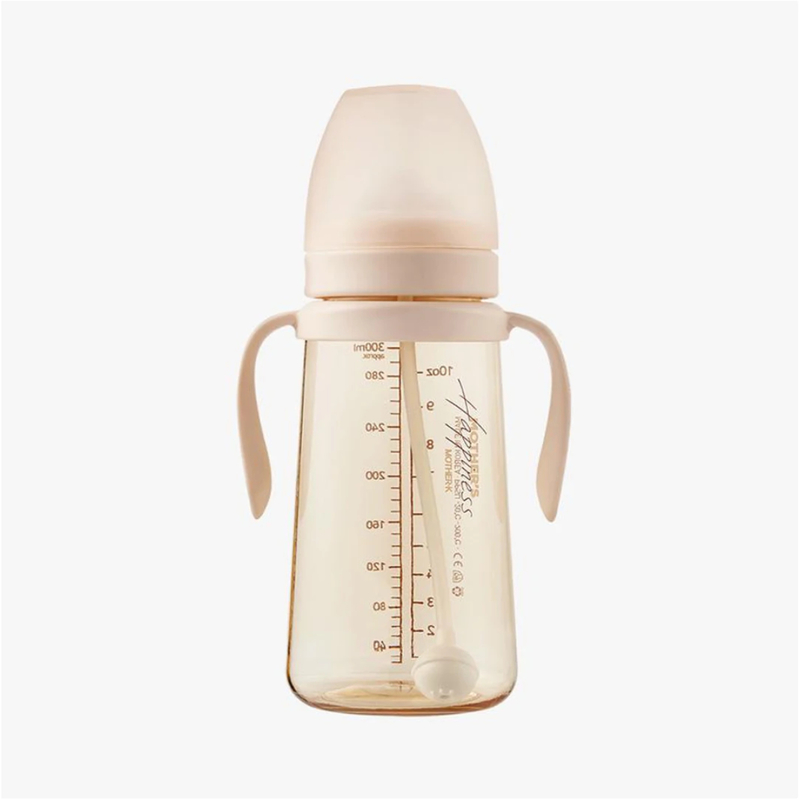 Mother-K PPSU Weighted Straw Bottle (Cream) 300ml