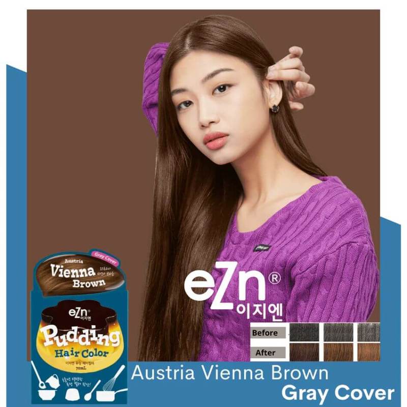 eZn Pudding Hair Color Austria Vienna Brown 70ml+70ml