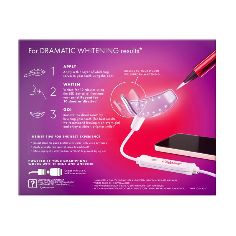 Colgate Optic White FlexLight LED Teeth Whitening Kit 1pc