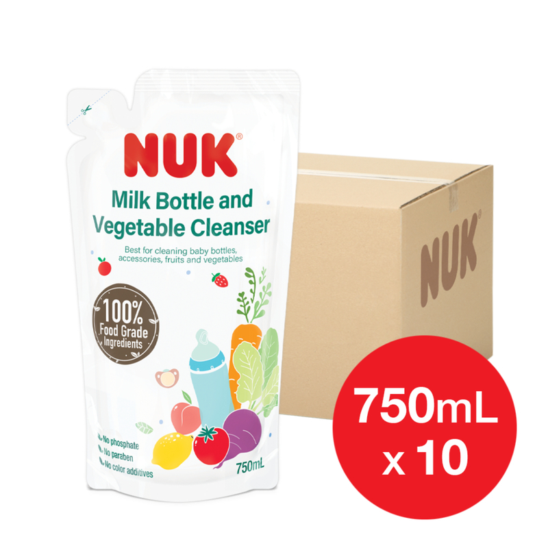 Nuk奶瓶清潔液補充裝(原箱) 750毫升 x 10包