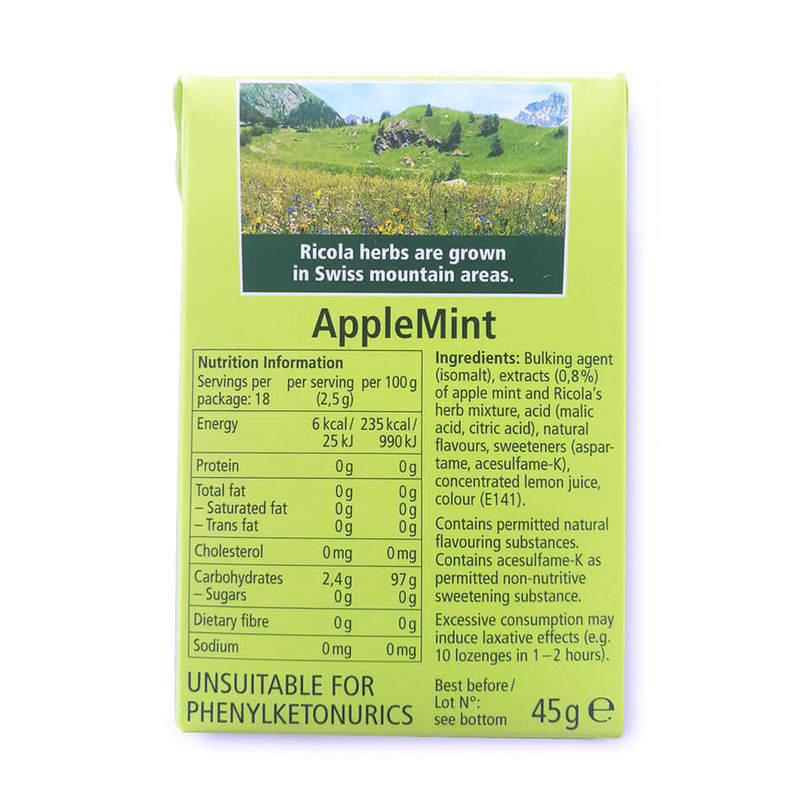Ricola Swiss Herb Lozenges Apple Mint, 45g