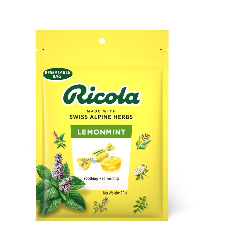 Ricola Swiss Herb Candy Bag – Lemon Mint 70g