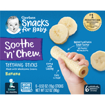 Gerber Snack Soothe 'n' Chew Teething Banana Sticks 90g