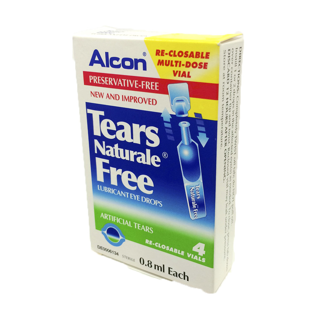 Alcon Tears Naturale Free Lubricant Eye Drops, 4pcs 