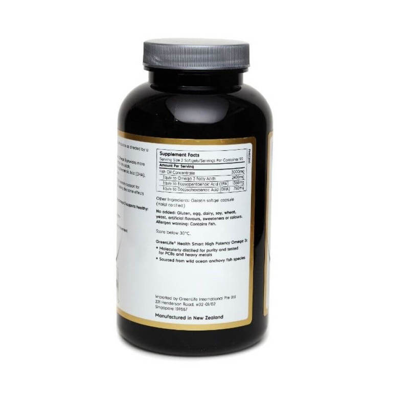 GreenLife Health Smart High Potency Omega 3 180 softgels