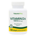 Natures Plus Vitamin D3 1000 IU, 180 softgels