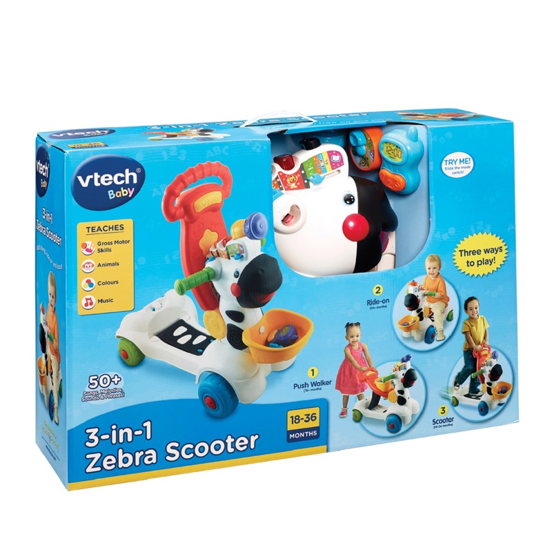 VTECH 3in1 Zebra Scotter