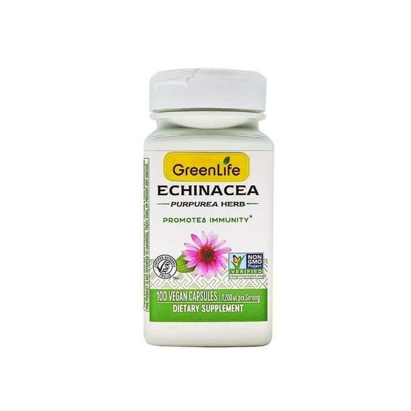 GreenLife Echinacea Purpurea Herb 100 Vegetarian Capsules