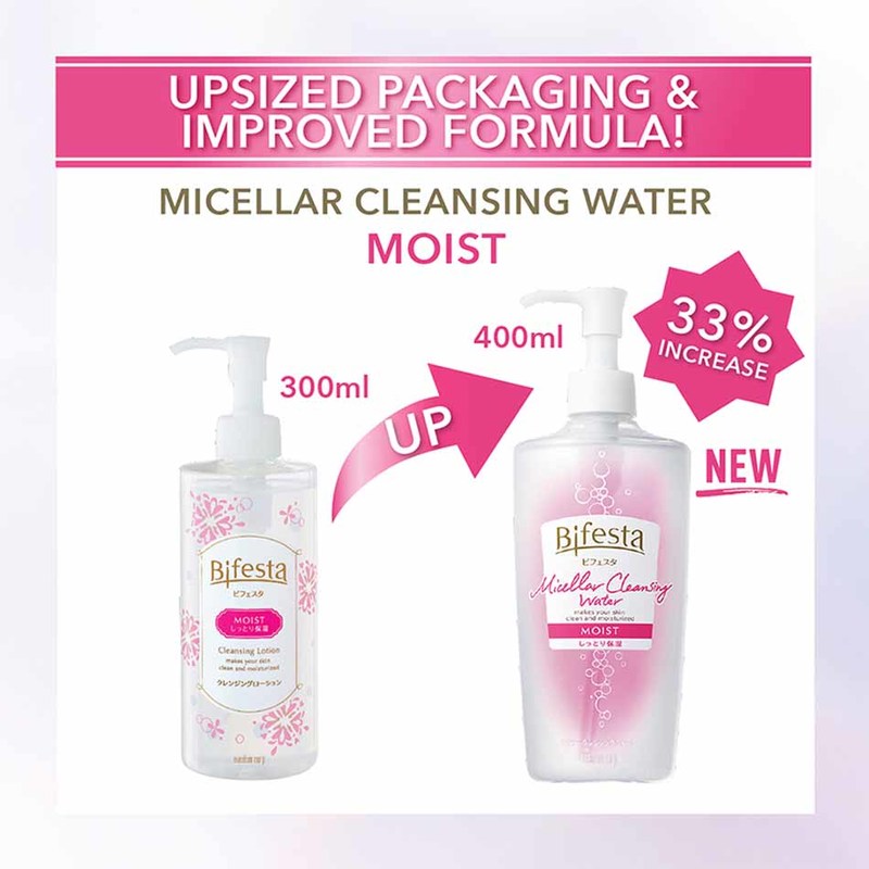 Bifesta Micellar Water Makeup Remover Moist 400ml
