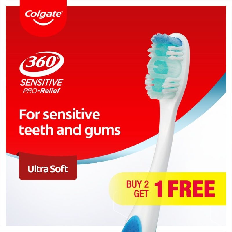 Colgate 360 Sensitive Pro Relief Toothbrush, 3pcs