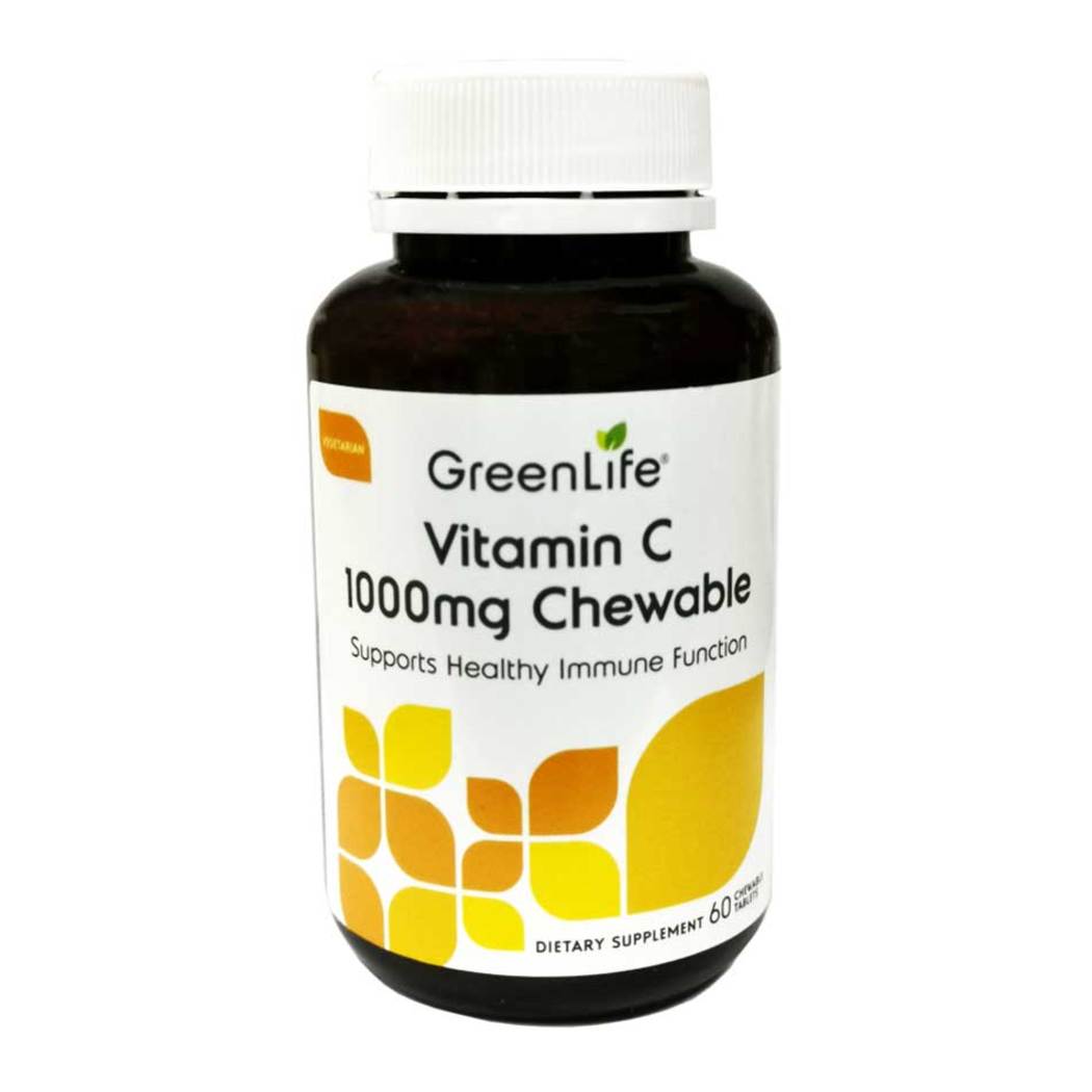 Greenlife Vitamin C 1000mg Chewable 60 Tablets Vitamin C Vitamins Supplements Health Guardian Singapore