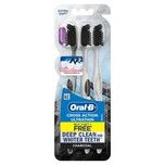 Oral-B Cross Action Ultrathin Charcoal Toothbrush 3s