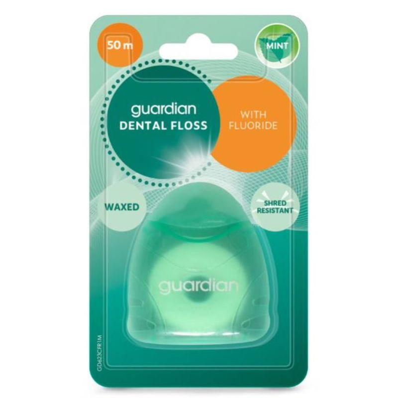 Guardian Nylon Mint Dental Floss Waxed 50m