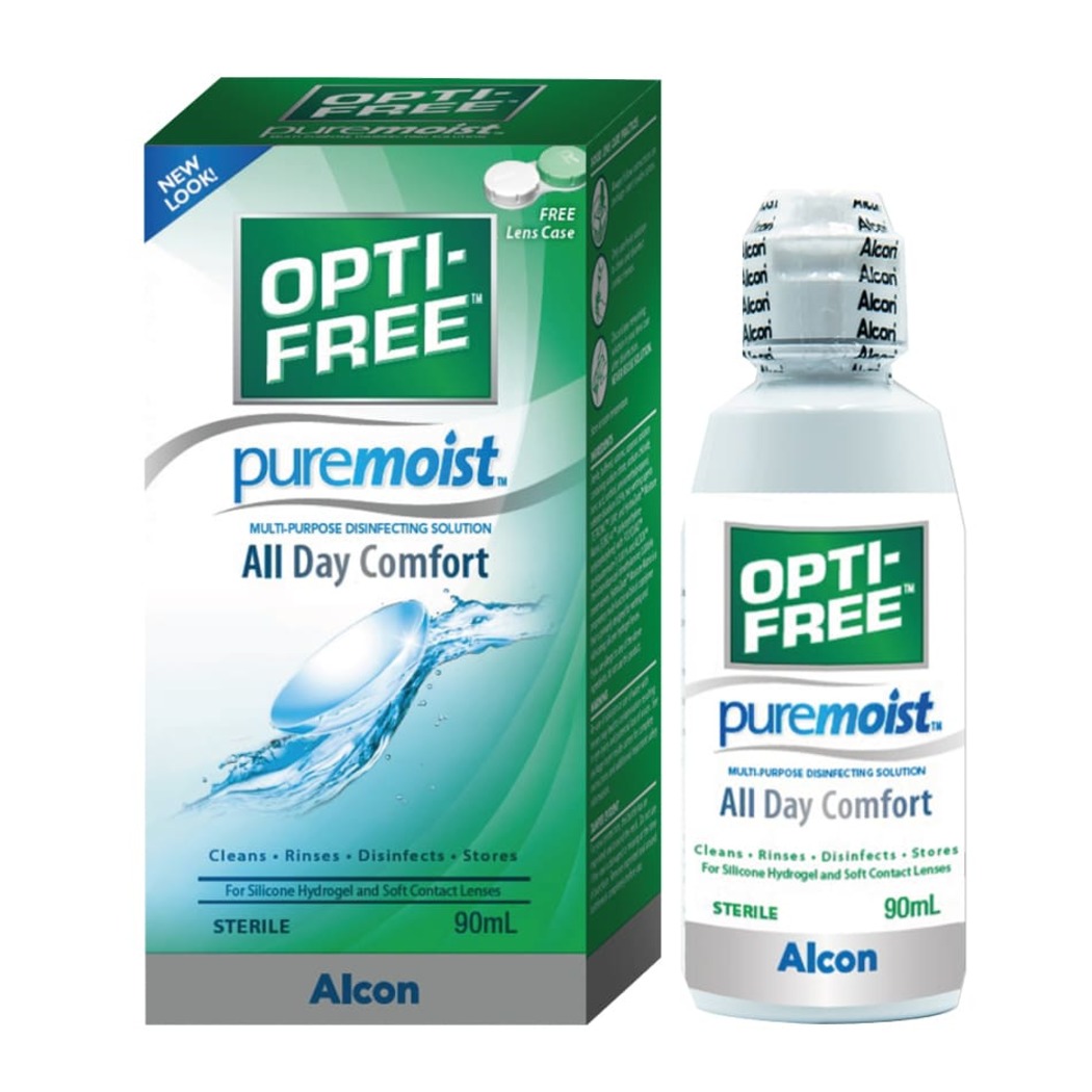 Alcon Opti-Free Puremoist Multi-Purpose Disinfecting Solution 90ml ...