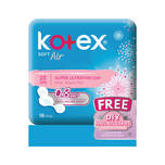 Kotex Soft & Smooth Super Ultrathin Air Day Pads 23cm 18S + FOC Nail Stickers