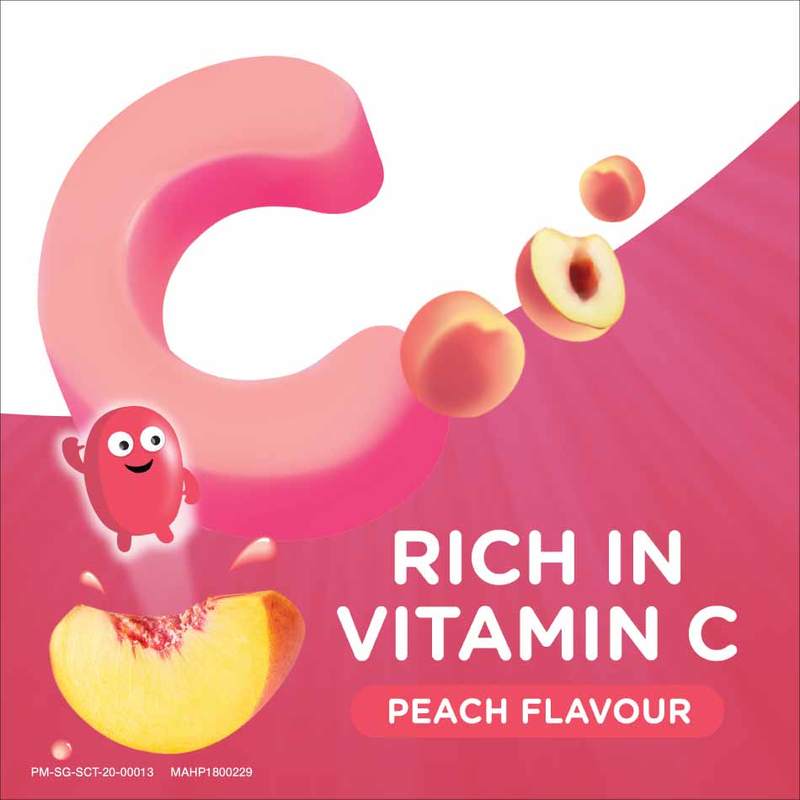 Scott's Vitamin C Pastilles, Children Supplement, Peach flavour, 30g