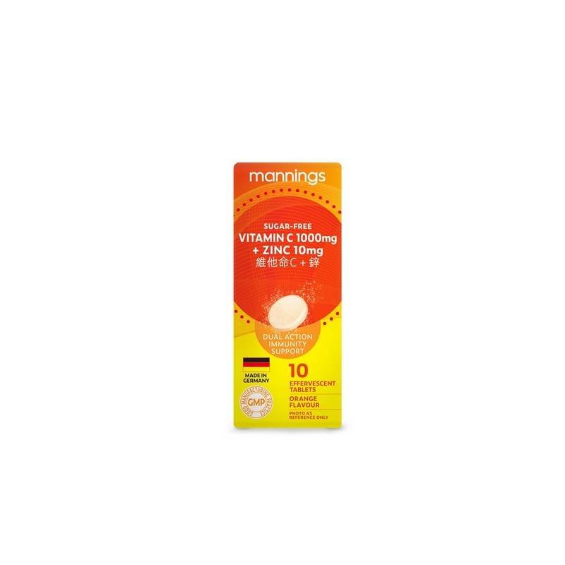 Mannings Effervescent Vitamin C 1000mg + Zinc 10mg 10pcs