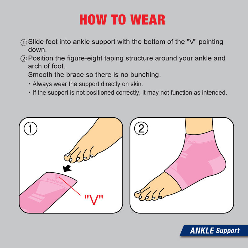 Vantelin Support Cool Fit Ankle Pink L