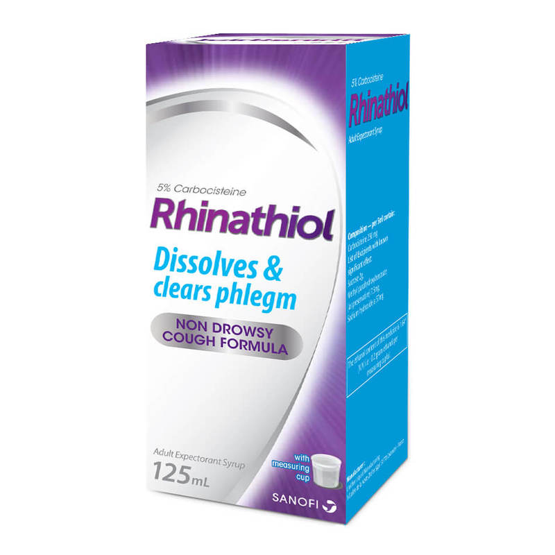 Rhinathiol Adult Cough  Syrup 5% 125ml