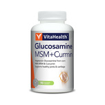 VitaHealth Vegetarian Glucosamine MSM+Curcumin 90 Vegetable Capsules