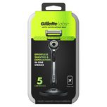 GilletteLabs with Exfoliating Bar Razor,Travel Case,5 Blade Refills