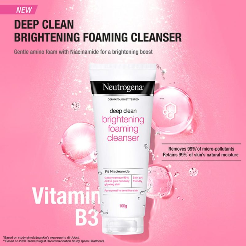 Neutrogena Deep Clean Brightening Foaming Cleanser, 100g