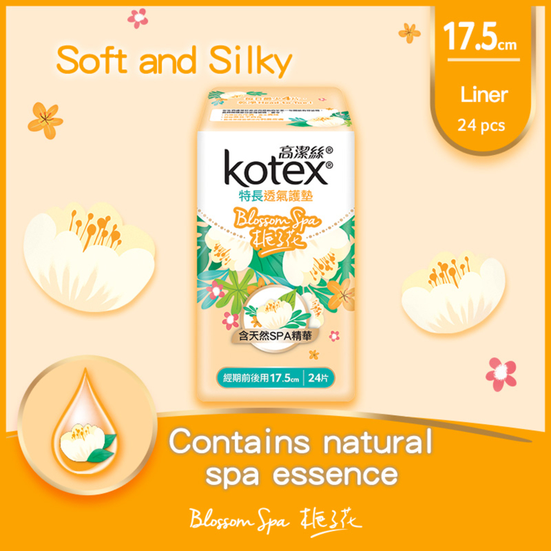 Kotex Blossom Spa Liner Gardenia Long 24pcs