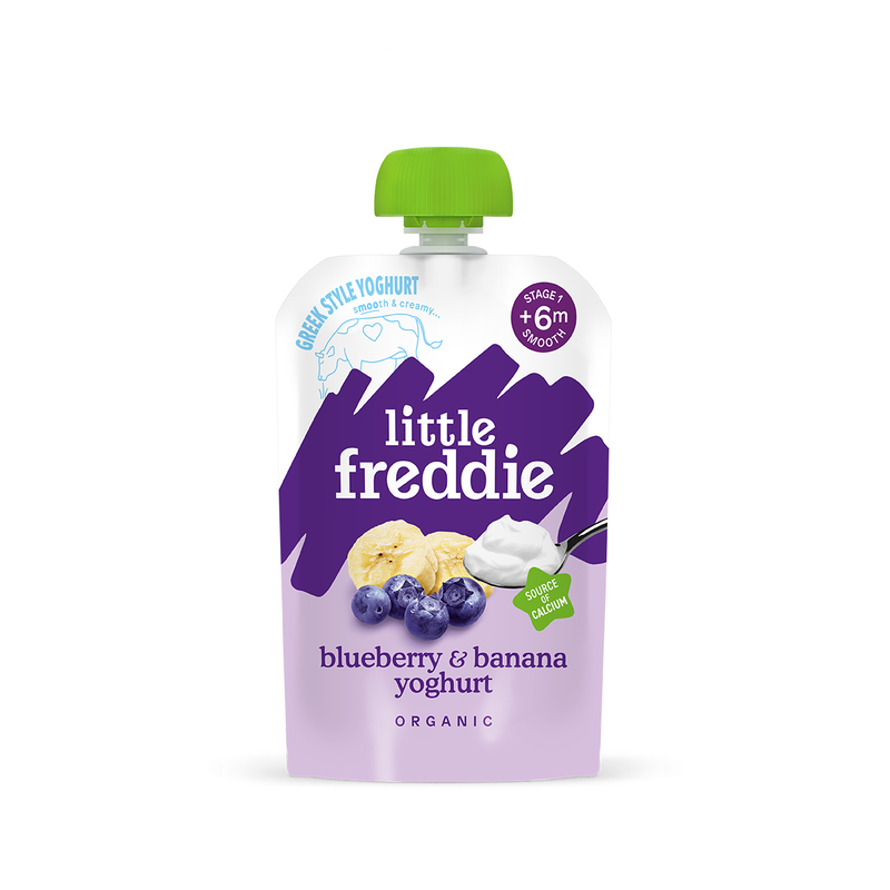 Little Freddie Organic Creamy Blueberry&Banana Greek Style Yoghurt 100g