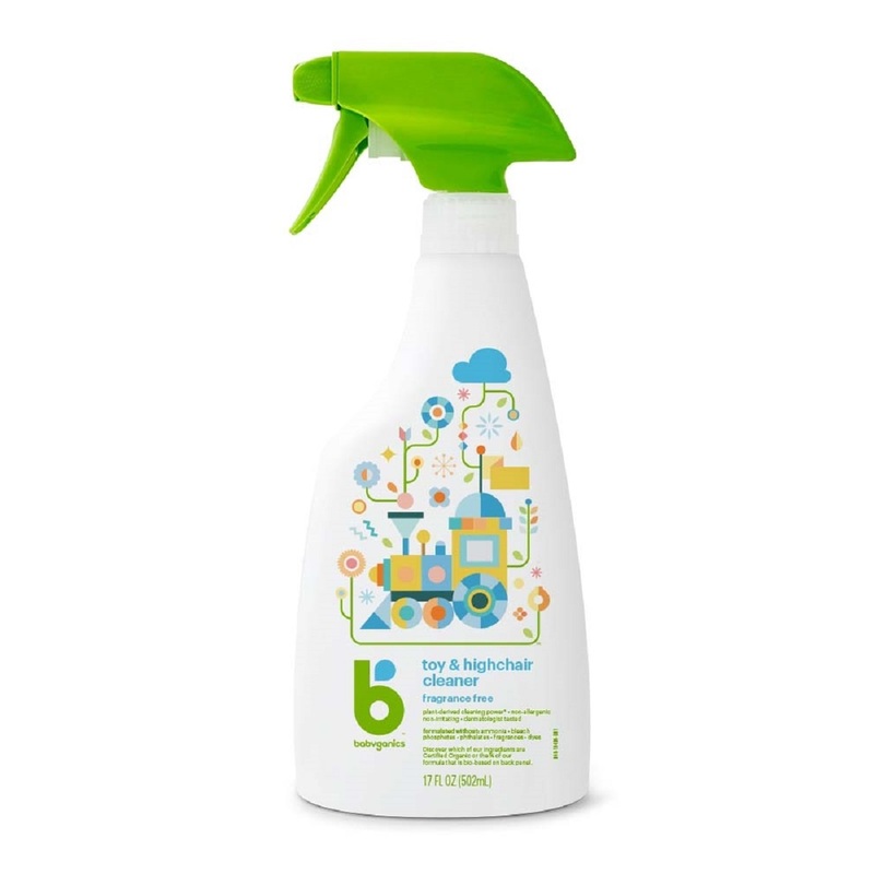 Babyganics toy highchair cleaner Fragrance Free 502ml Babyganics Mannings Online Store