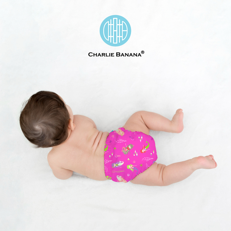 Charlie Banana Diaper One Size Hybrid AIO - Mermaid Zoe 1pcs + 2 Inserts
