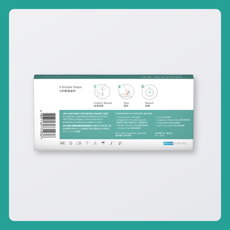 INDICAID HIV Antigen/Antibody Rapid Test 1pc